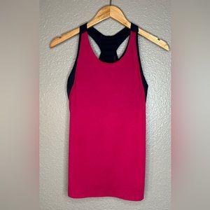 Athleta pink blue tank Small
